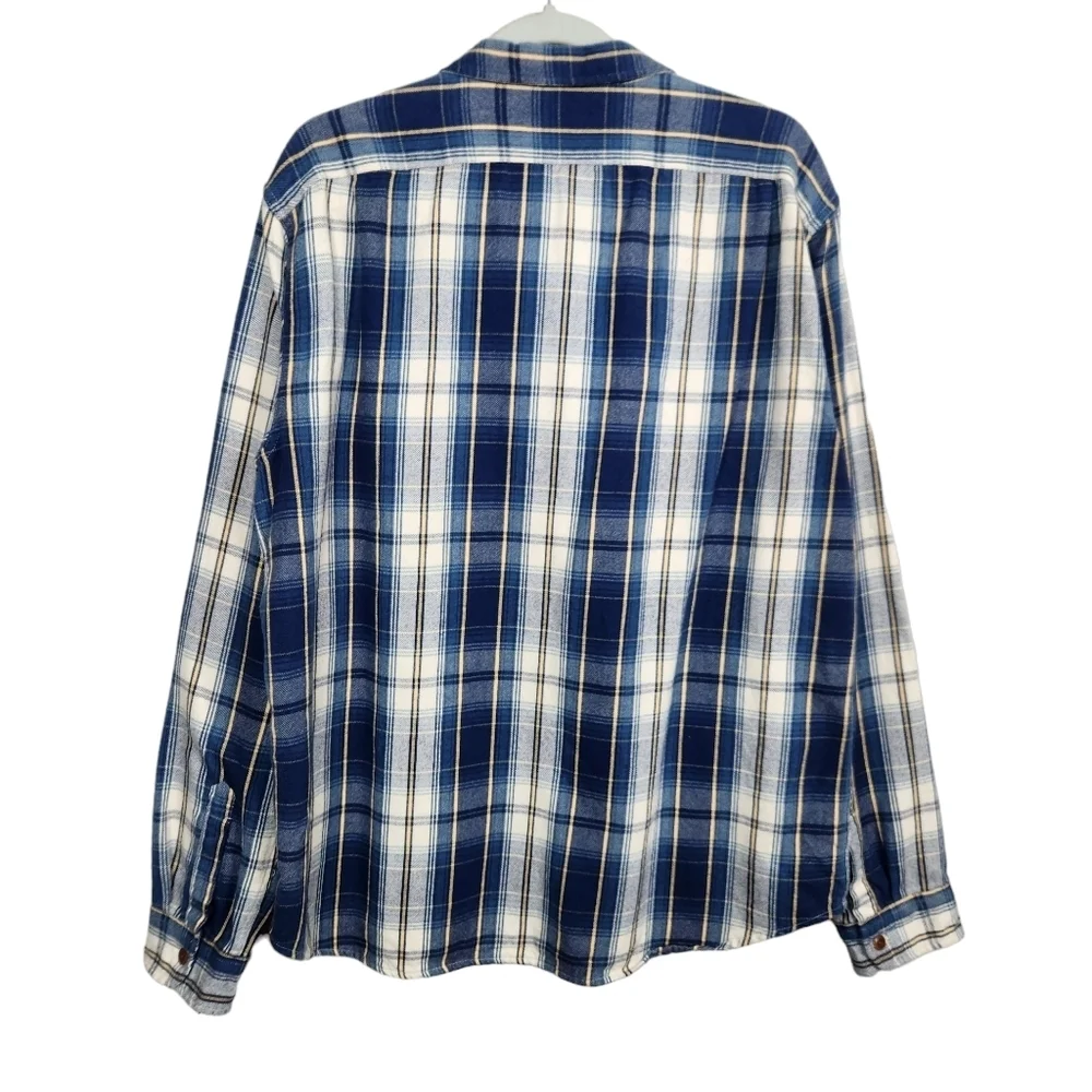 J. Crew Slim Fit Mid-Weight Flannel Double Brushed Long Sleeve Men's Size 2XL